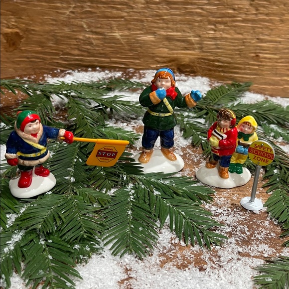 Department 56 Other - NIB Dept 56 Snow Village Safety Patrol Figurines Set Of 4 Retired And Vintage